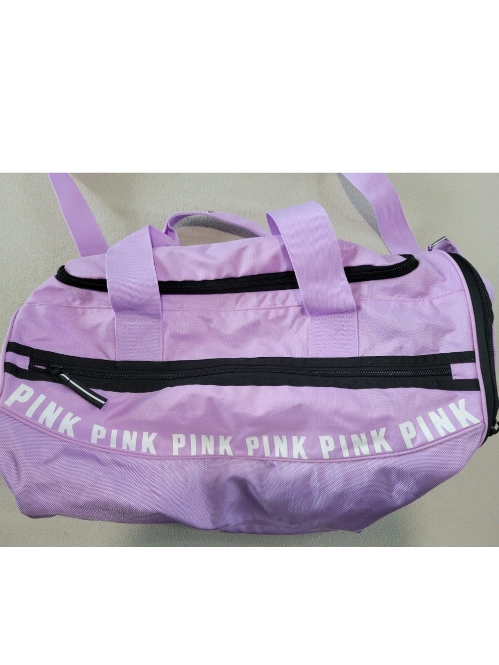 PINK Victoria's Secret Lavender/Pink Logo Travel Duffle